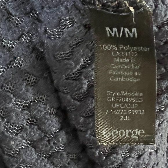 🌿4/$35🌿 GEORGE Blue Zip Up Robe (M) - Picture 7 of 8